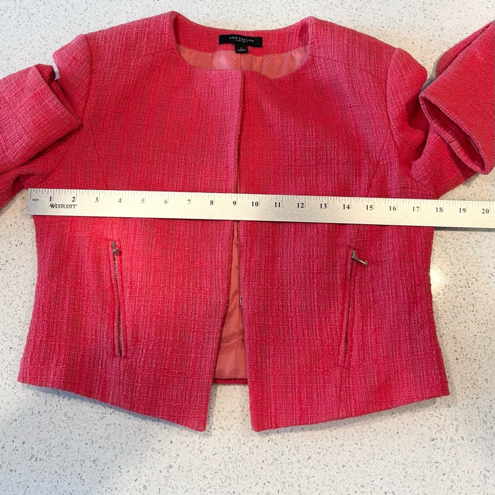 Ann Taylor Coral Blazer with Texture - Picture 7 of 10